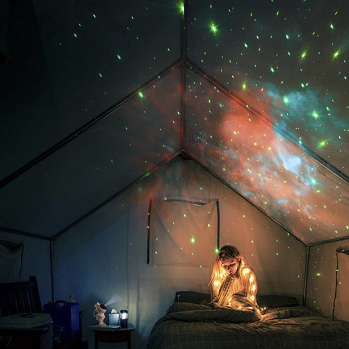 Proyector Astronauta Led Estrellas De Galaxia