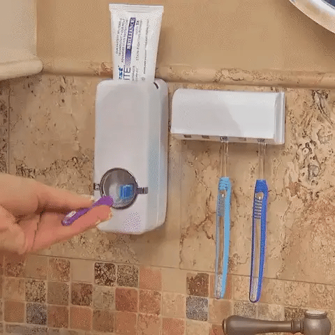 Dispensador Dental + Porta Cepillo Kit Completo Premium