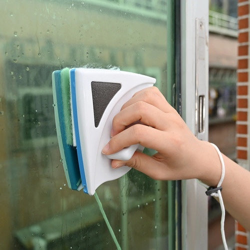 Limpia Vidrios Magnetico Triangular Glass Cleaner