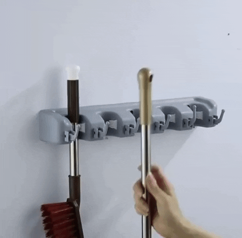 Soporte Organizador Multiuso Porta Escobas Lampazos Jardin Premium