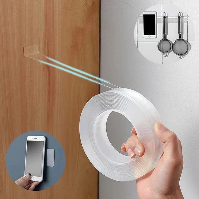 Cinta Doble Faz Magica Reutilizable 5M Alta Adherencia Premium