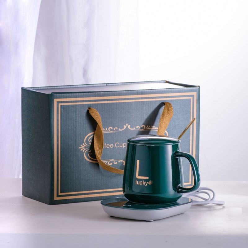 Taza Ceramica Lucky Con Base Calentador Inteligente [PREMIUM]