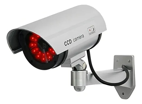 Camara De Seguridad Falsa Aspecto Super Realista Luz Led Premium