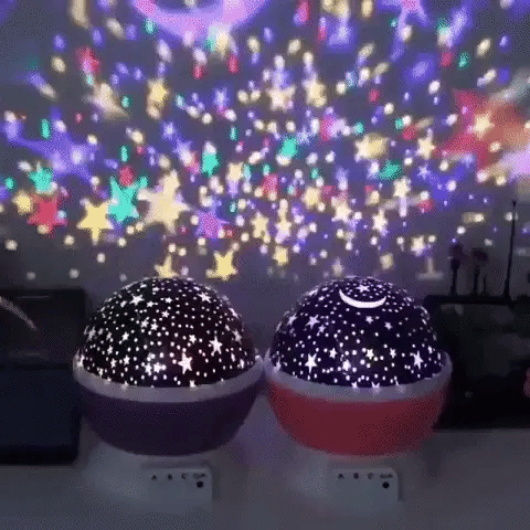 Lampara Veladora Proyector Estrellas 2 en 1 Grande Usb Infantil Premium