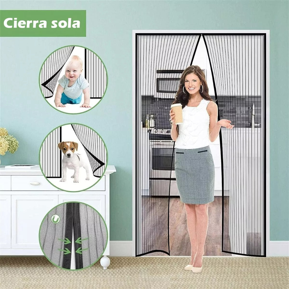 Cortina Mosquitero Puerta Magnetica Premium 210x1mts
