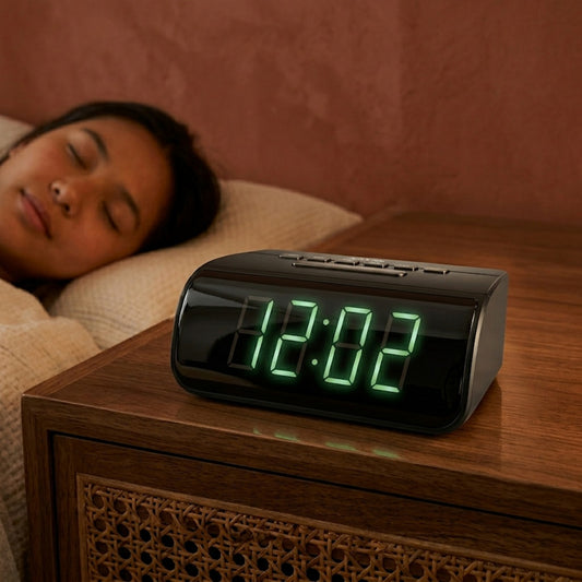 Radio Digital AM/FM Portatil Reloj Despertador Premium