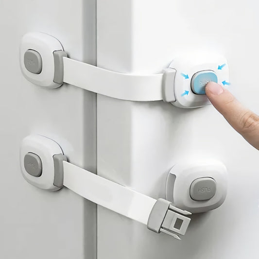 Tranca Traba Seguridad Puertas Cajones Muebles Bebes Niños Pack X2